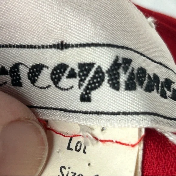 Vintage‎ Y2K Perceptions Bright Red Party Dress Midi Size 10 - Picture 13 of 15